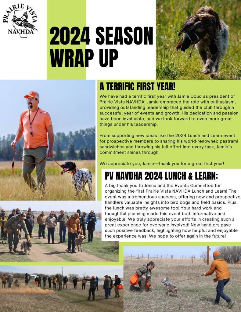 first page of prairie vista newsletter